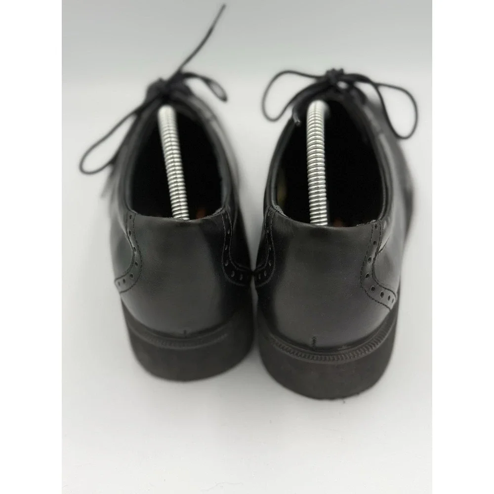 Rockport Leather Brogue Dress Shoes Men's Size 10M Black Lace Up Cushion Casual